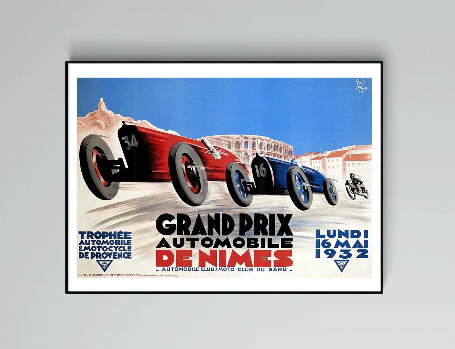 affiche automobile vintage