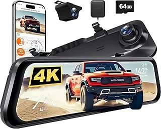 WOLFBOX G900 Pro - Dashcam rétroviseur 4K